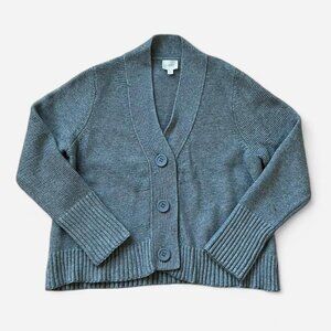 Dusty Blue Cyrus Button Down Cardigan